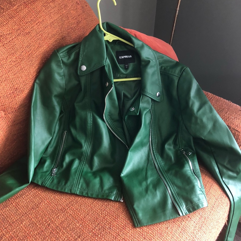 Express Moto Jacket. Green. New!